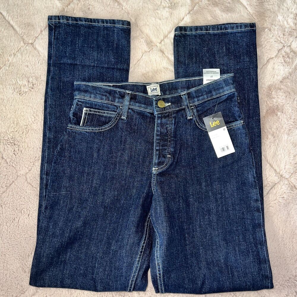 Size 27 Womens High Rise Straight Leg Ankle Vintage Modern Lee Jeans Retro Rinse